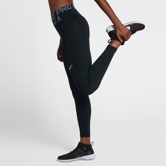 Nike Pro Black Crossover Band Leggings - Picture 4 of 7